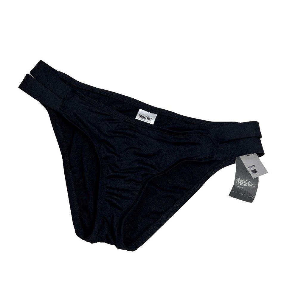 Massimo NWT Swim Black bikini bottom sz S